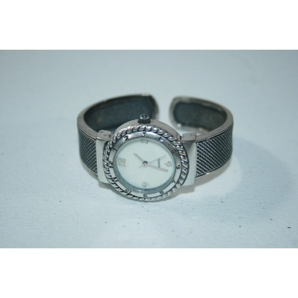 J Jill Women's Silver Analog Bangle Cuff Style‎ Wrist Watch
